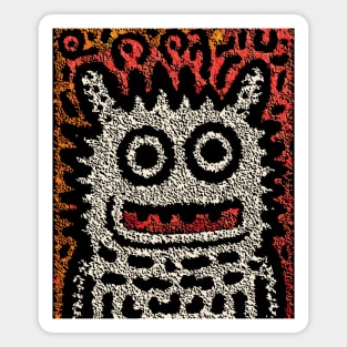 Tribal Pattern Monster | The Folk Art Yeti Magnet
